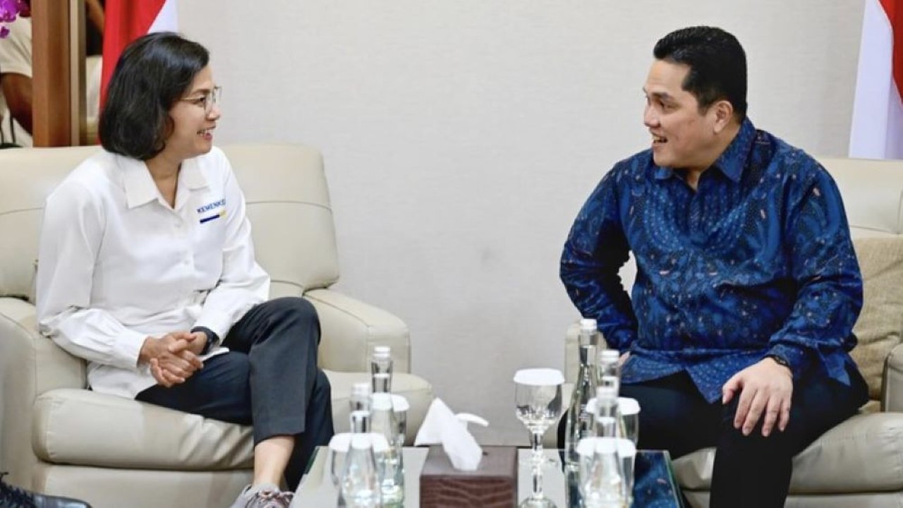 Sri Mulyani dan Erick Thohir/Foto: Instagram/smindrawati