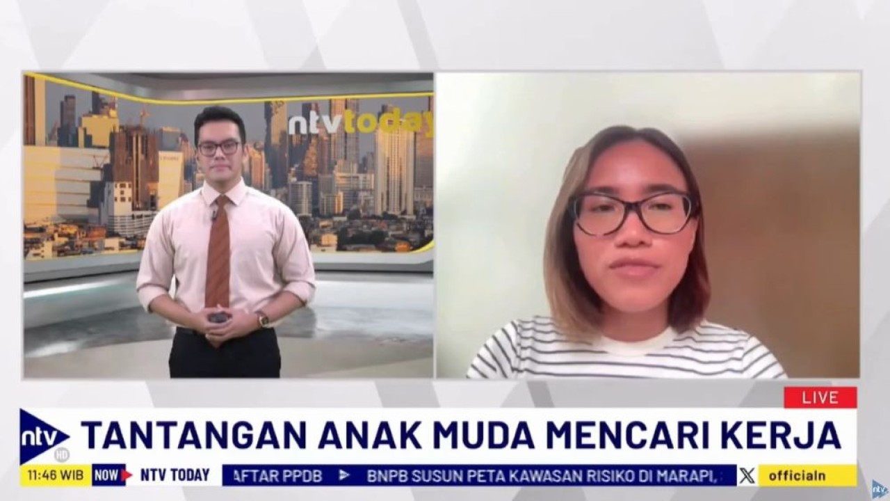 Yova Beltz saat menjadi narasumber program NTV Today di Nusantara TV, Selasa (21/5/2024).