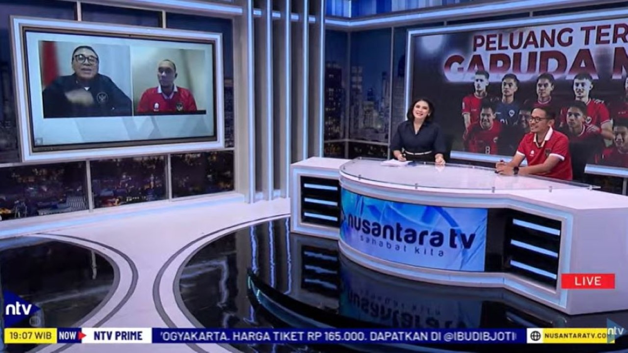 Mantan Ketua Umum PSSI Mochamad Iriawan saat menjadi narasumber di program NTV Prime di Nusantara TV, Kamis (9/5/2024).