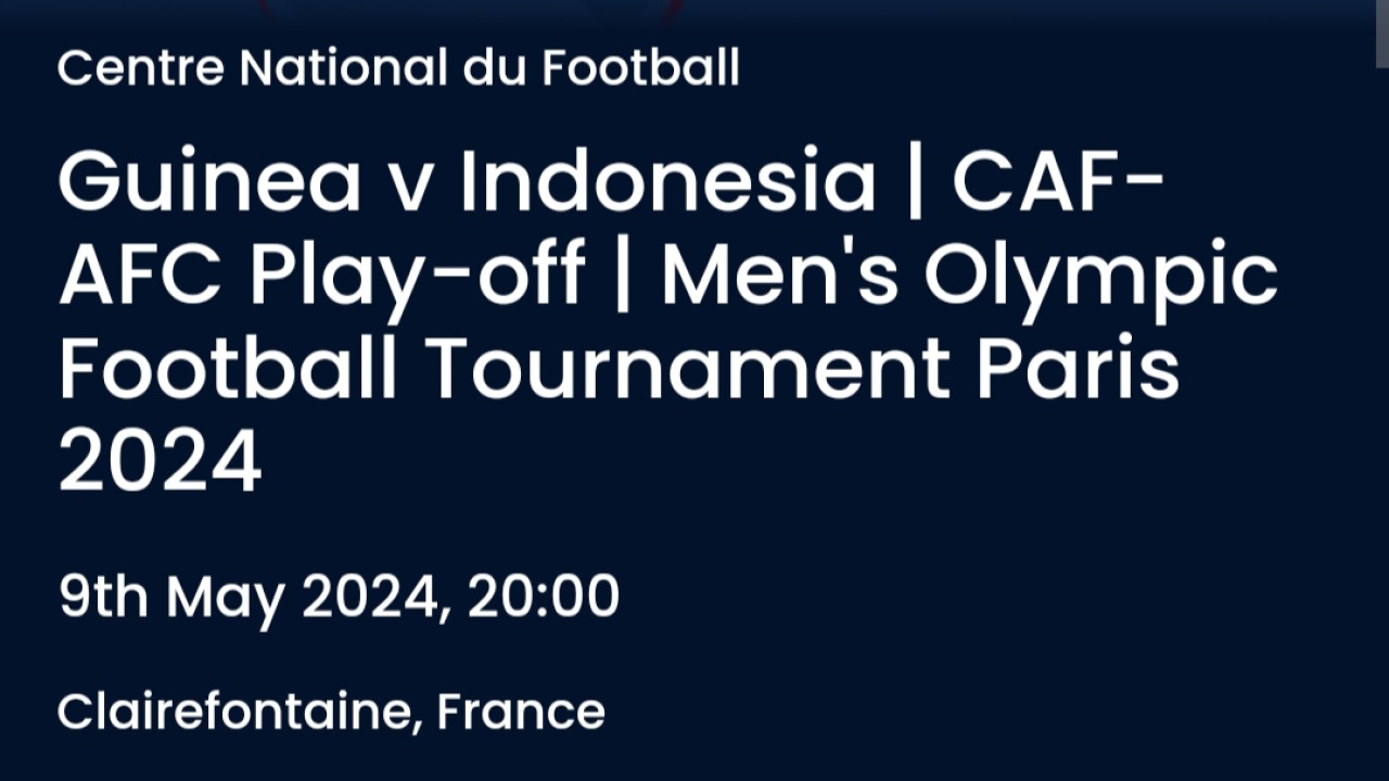 Timnas Indonesia vs Guinea di laga play-off Olimpiade 2024 Paris