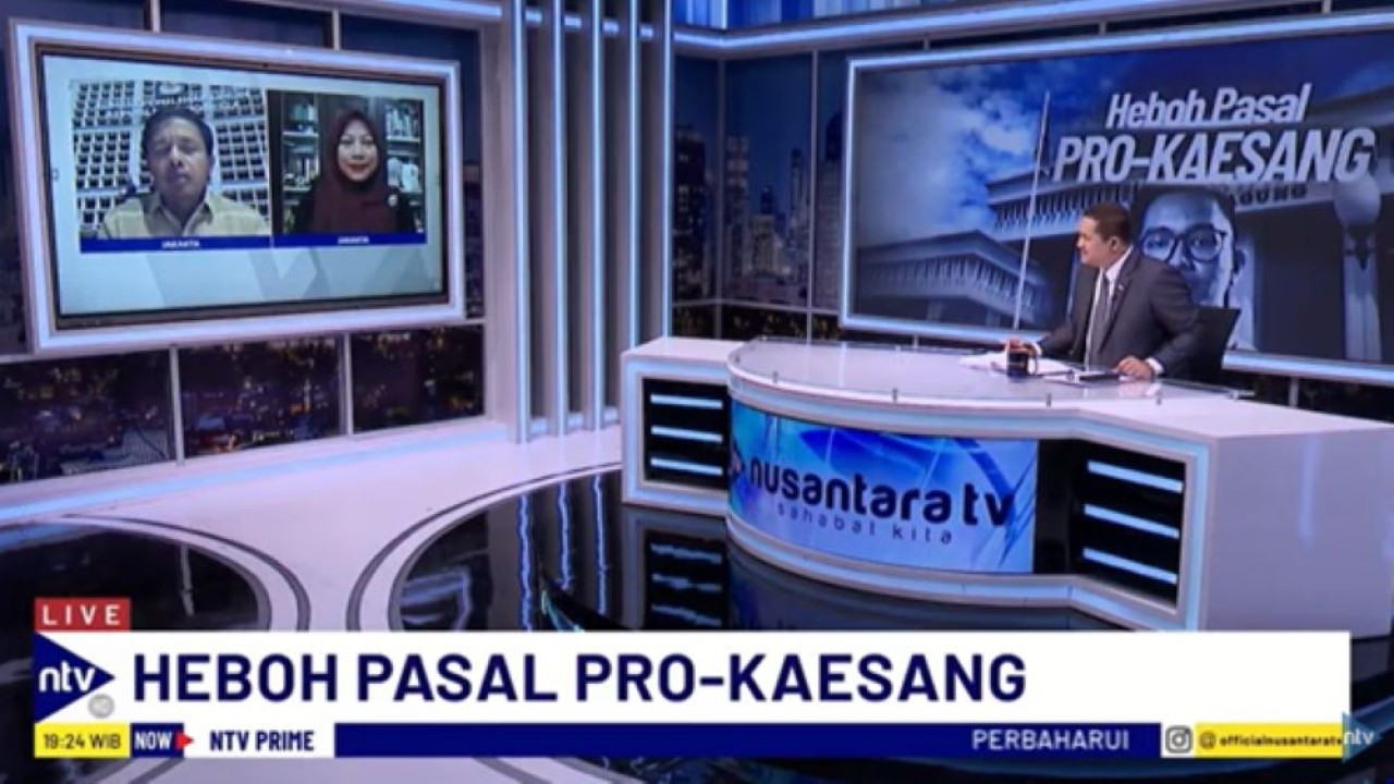 Komisioner KPU Idham Holik dalam Dialog NTV Prime di NusantaraTV/tangkapan layar NTV