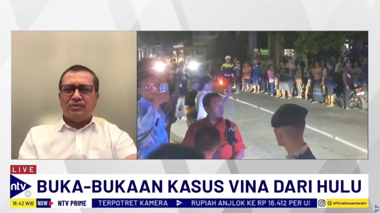 Mantan Wakapolri Komjen Pol (Purn) Oegroseno saat menjadi narasumber dalam program NTV Prime di Nusantara TV, Senin (17/6/2024).
