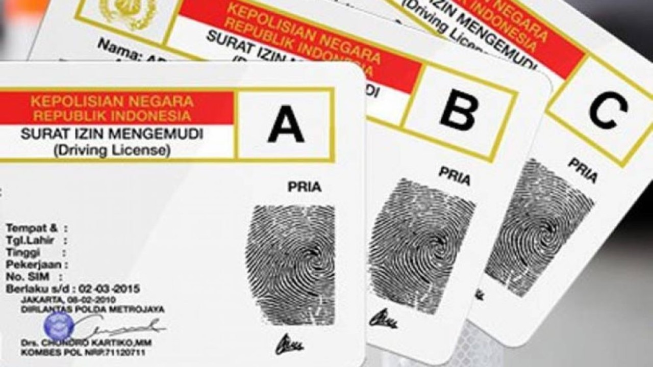 Ilustrasi. Surat Izin Mengemudi (SIM). (Foto: Istimewa)