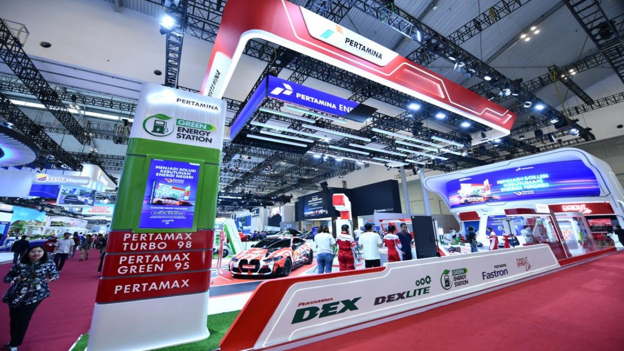 Booth Pertamina di Gaikindo Indonesia International Auto Show 2024 (GIIAS) yang digelar di ICE BSD City, Tangerang/Foto: Istimewa