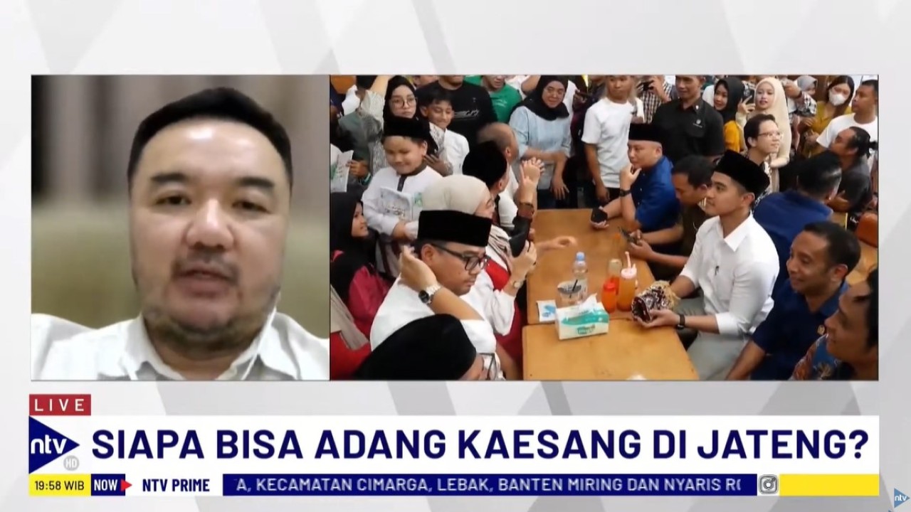 Peneliti Utama Indikator Politik Indonesia, Kennedy Muslim saat menjadi narasumber dalam dialog NTV Prime di Nusantara TV, Senin (8/7/2024).