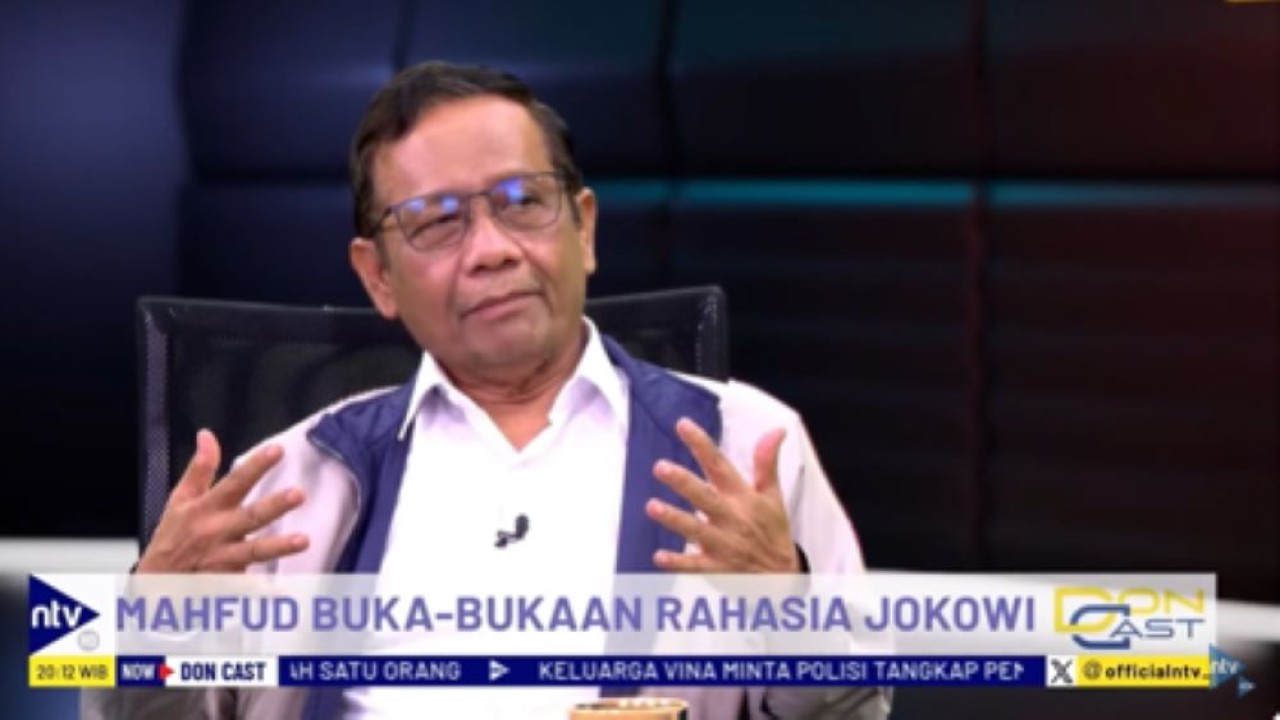 Mahfud MD saat tampil dalam acara DonCast di NusantaraTV/tangkapan layar NTV