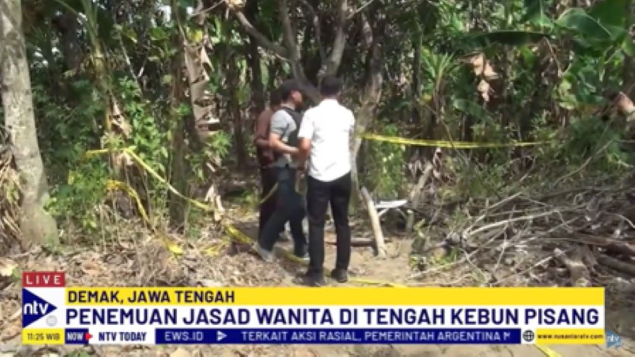 Mayat wanita bertato kupu-kupu ditemukan di sekitar kebun pisang diduga korban pembunuhan