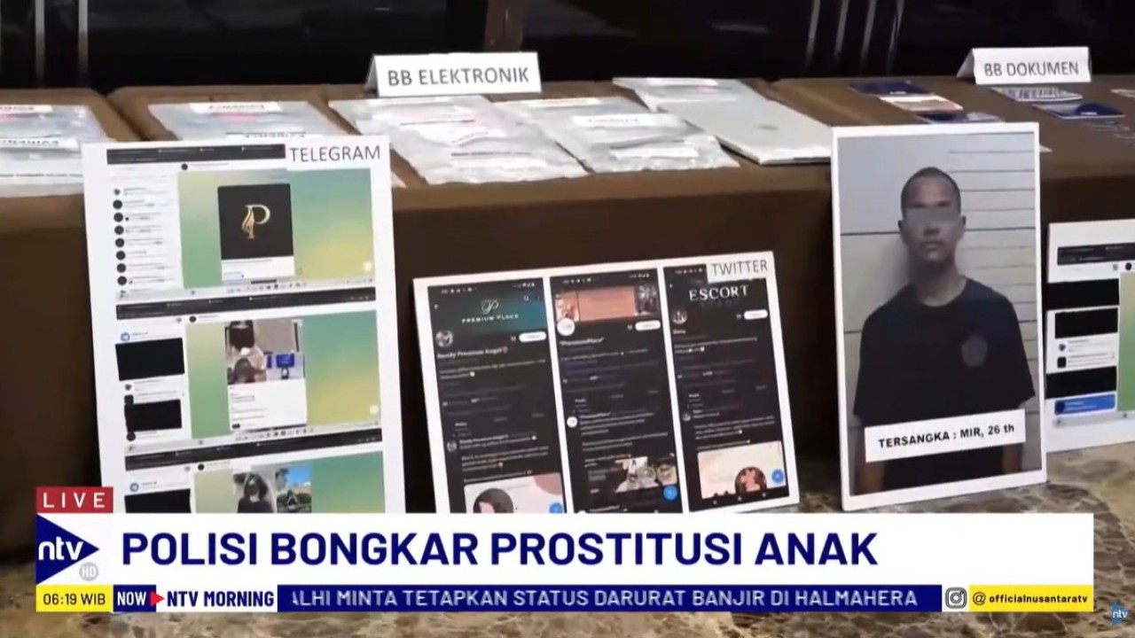 Direktorat Tindak Pidana Siber Bareskrim Polri membongkar sindikat kasus prostitusi online dan eksploitasi seksual anak di bawah umur melalui media sosial X dan Telegram.