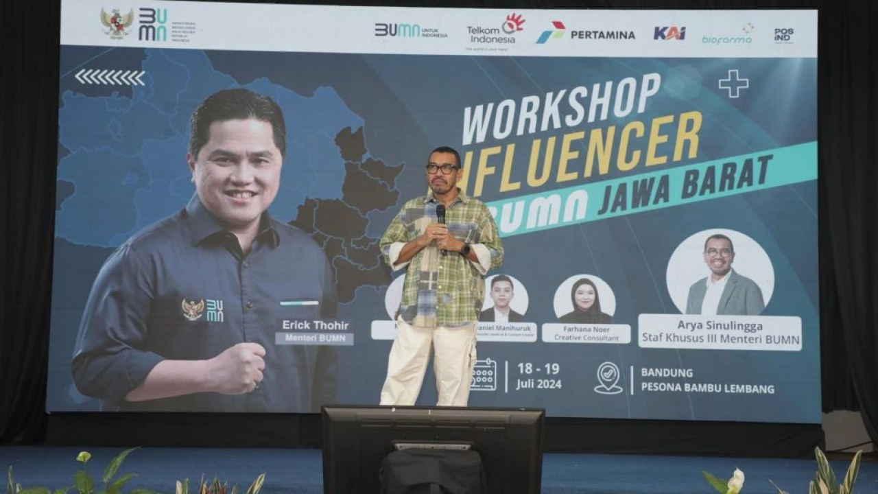 Workshop Influencer BUMN Jawa Barat (Jabar), di Hotel Pesona Bamboe Lembang, Bandung, Jawa Barat. (Foto: Istimewa)