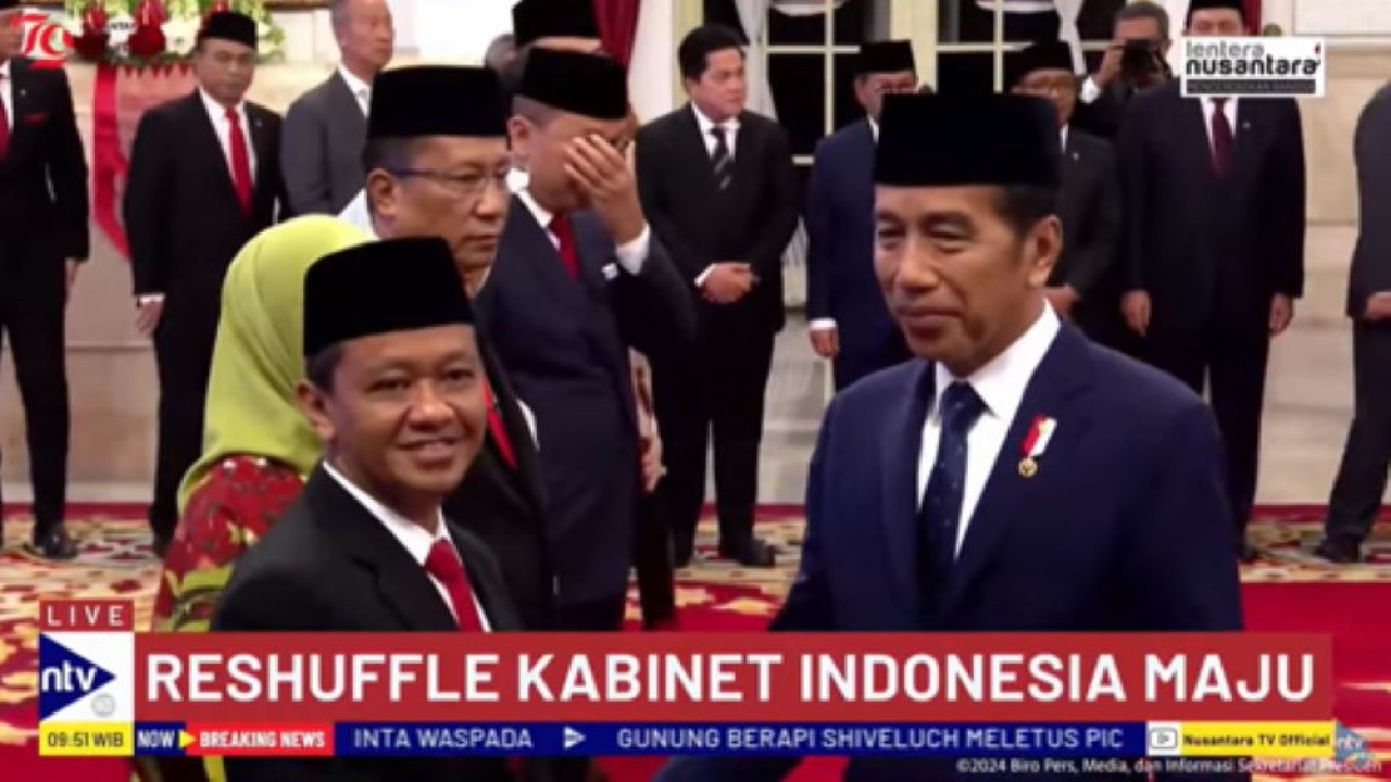 Presiden Jokowi kembali melakukan reshuffle kabinet dengan melantik 3 menteri, 1 wamen dan 3 kepala badan.