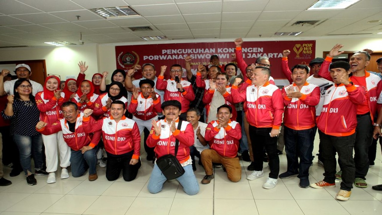 Kontingen SIWO PWI DKI Jakarta di Porwanas XIV/2024 Banjarmasin, Kalimantan Selatan/ist