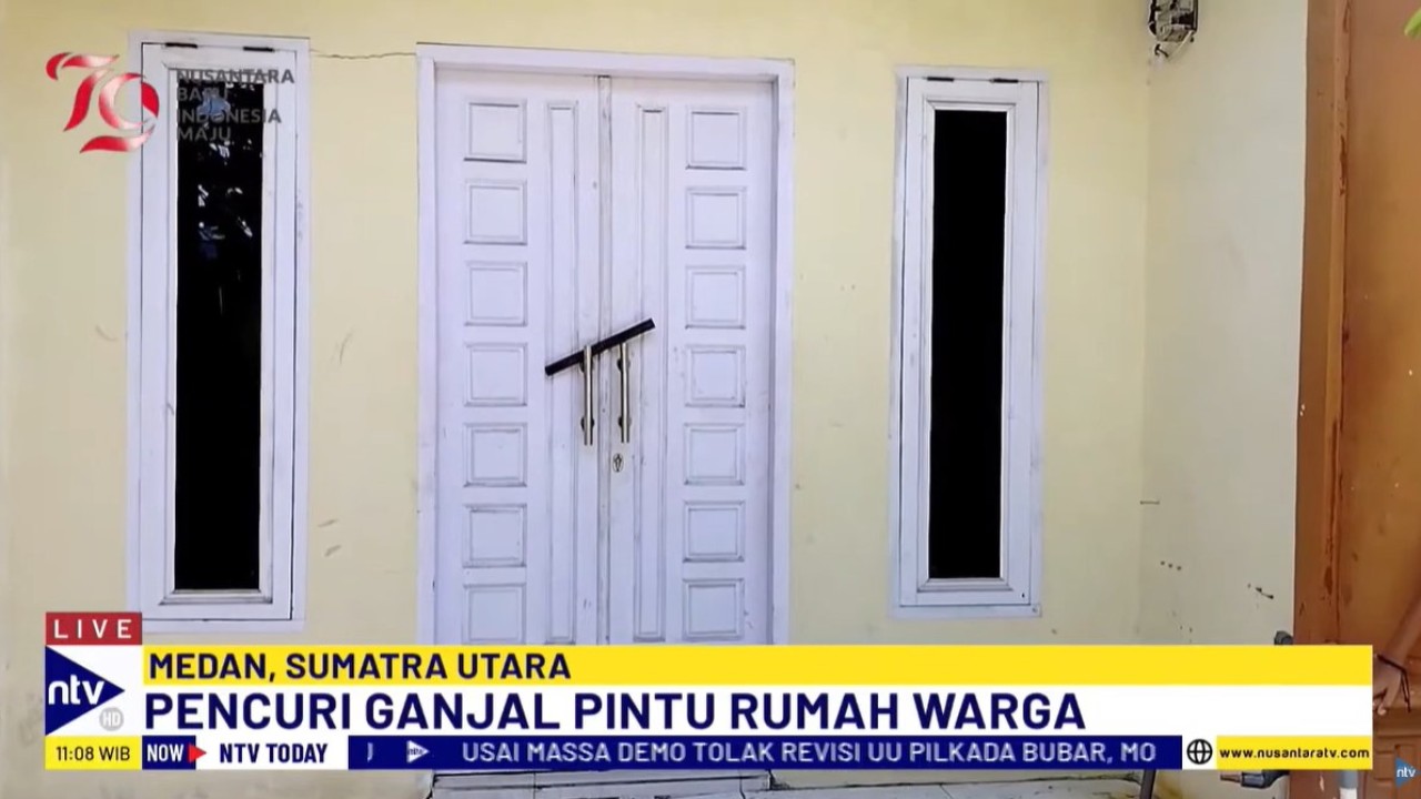 Pencurian bermodus ganjal pintu rumah warga bikin heboh di Medan, Sumatera Utara.