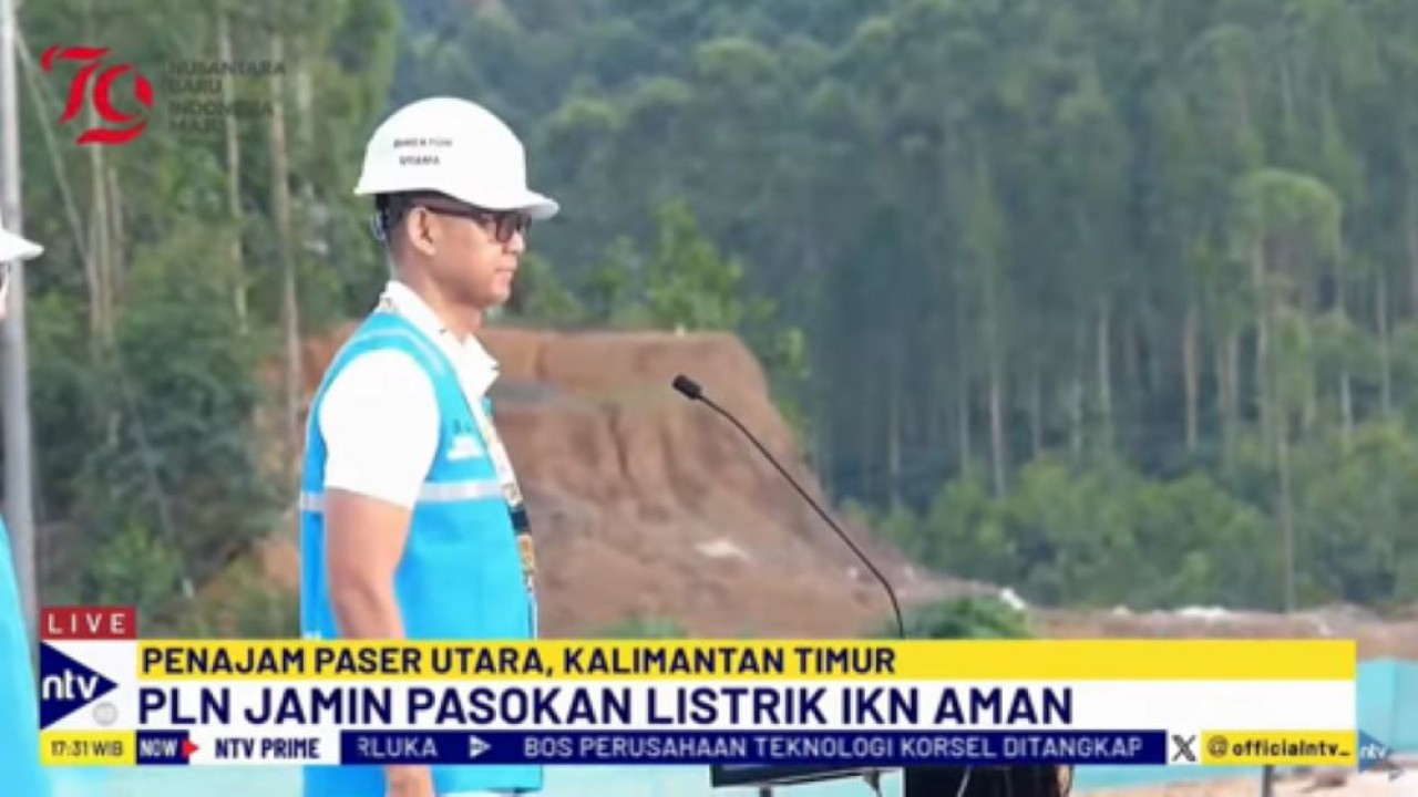 Direktur Utama PLN Darmawan Prasodjo memimpin langsung apel siaga petugas PLN dalam rangka mempersiapkan kelistrikan untuk upacara HUT ke-79 RI di IKN