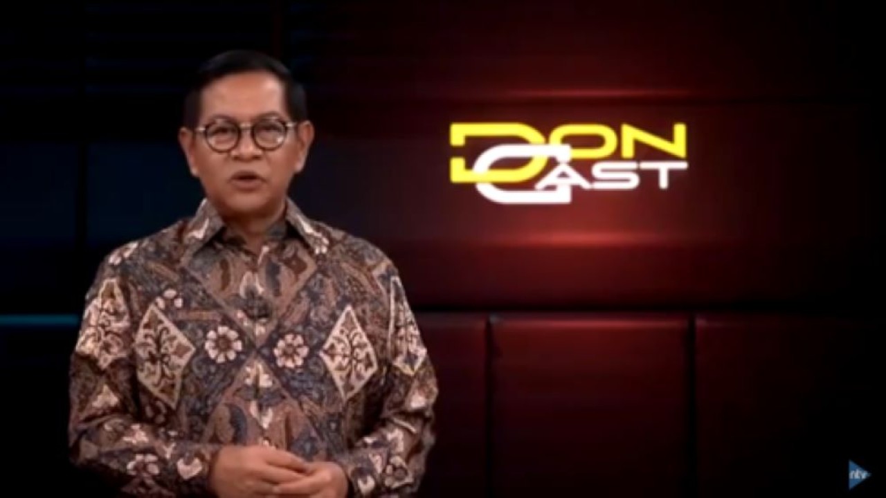 Bakal calon gubernur DKI Jakarta yang diusung PDI Perjuangan, Pramono Anung di acara DonCast NusantaraTV/tangkapan layar NTV