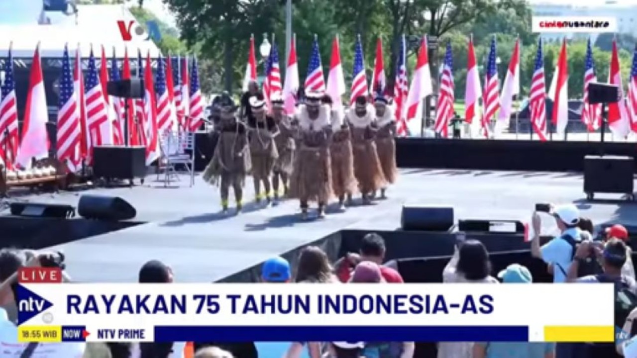 Grup tari asal Papua turut memeriahkan Festival Wow Indonesia di Washington DC/tangkapan layar NTV