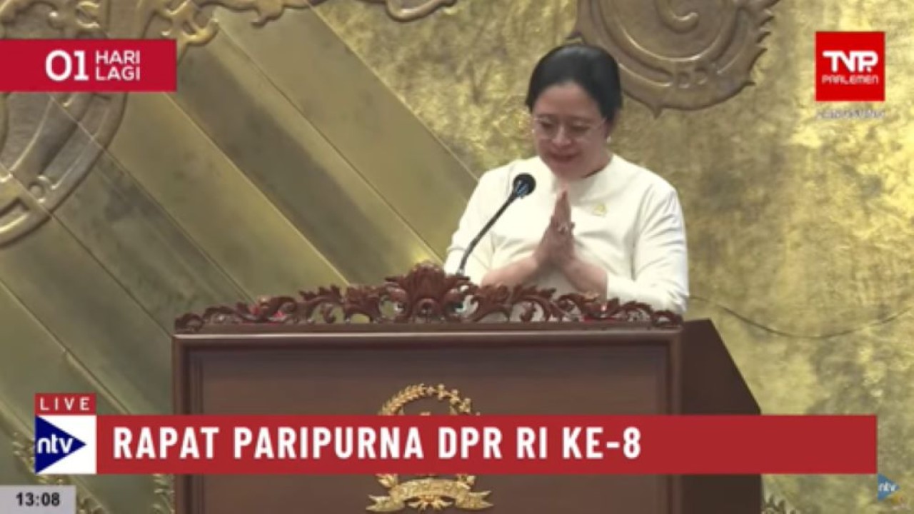Ketua DPR 2019-2024 Puan Maharani/tangkapan layar NTV