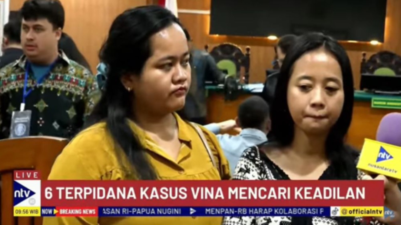 Dua sahabat Vina, Mega (kiri) dan Widi saat diwawancara NusantaraTV/tangkapan layar NTV