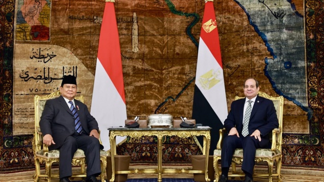Presiden Prabowo Subianto melakukan pertemuan bilateral dengan Presiden Mesir Abdel Fattah El-sisi