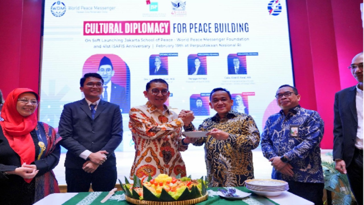 Menteri Kebudayaan Fadli Zon saat menghadiri acara ulang tahun ke-41 ISAFIS (The Indonesian Student Association for International Studies)/Foto: Istimewa