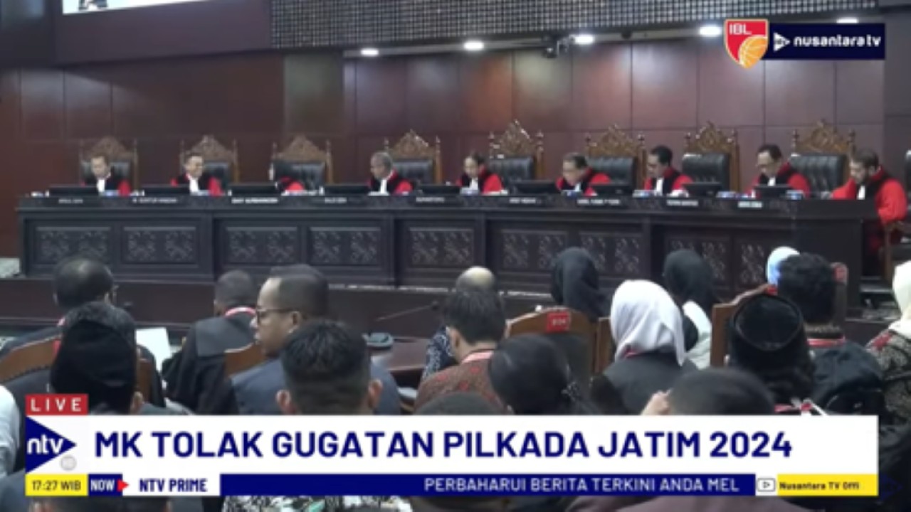 Sidang putusan atas gugatan hasil PIlkada Jatim 2024 di Mahkamah Konstitusi