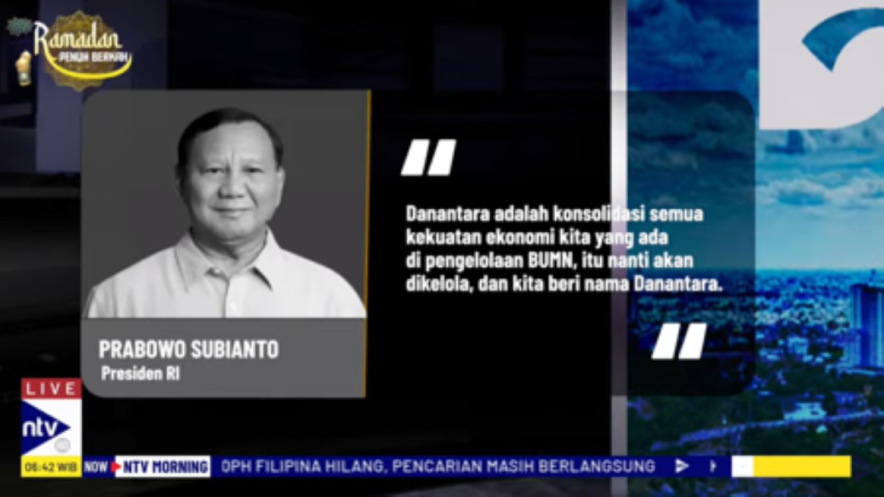 Presiden Prabowo saat meresmikan Danantara