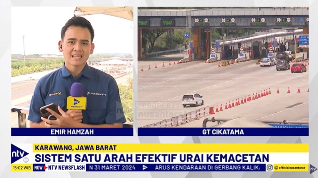 Oneway arus mudik Lebaran 2025 sebelumnya diberlakukan sejak 27 Maret 2025 hingga 29 Maret 2025.