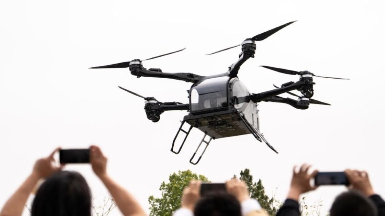 Xpeng berhasil menyelesaikan uji terbang publik pada Kamis (27/3/2025) di Kota Changde, Provinsi Hunan, China Tengah. (Foto: Istimewa via Xinhua)