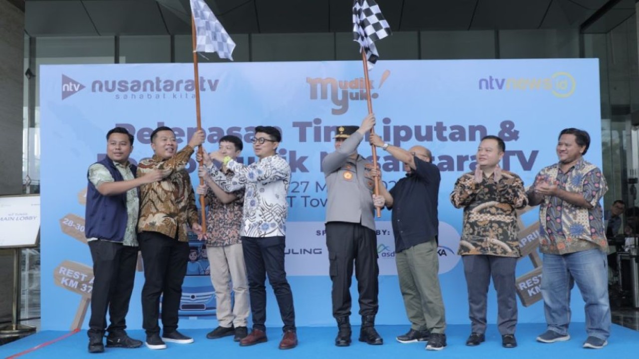 Acara pelepasan Tim Mudik Nusantara TV 2025 di NT Tower, Kayu Putih, Pulo Gadung, Jakarta Timur pada Kamis, 27 Maret 2025. (Foto: Dok/NTV)