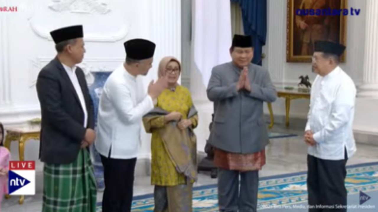 Presiden Prabowo Subianto mengadakan open house Lebaran 2025 di Istana Negara