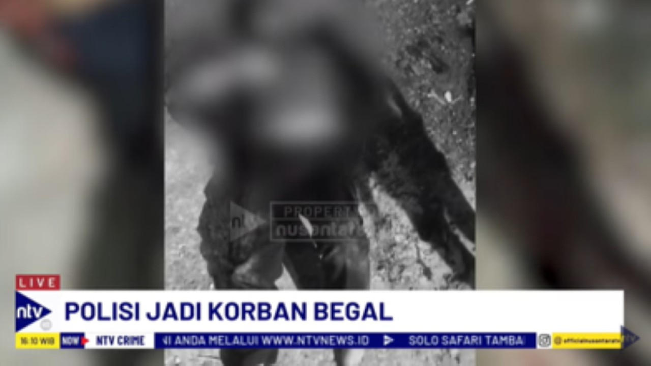 Seorang anggota polisi menjadi korban begal di di kawasan Kalimalang Bekasi Jawa Barat