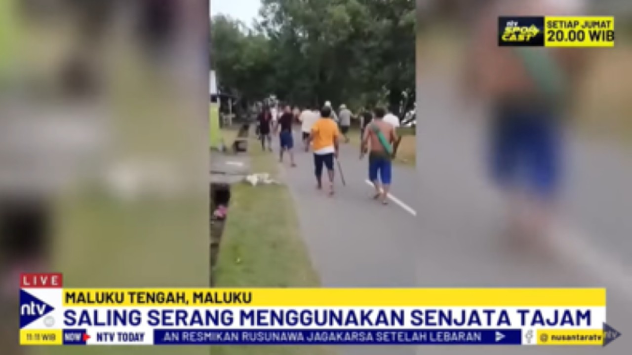 Warga dari dua desa di Maluku Tengah terlibat bentrokan menggunakan senjata tajam