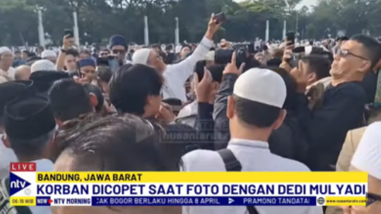Enam warga Bandung jadi korban pencopetan saat foto bareng Dedi Mulyadi usai Salat Id