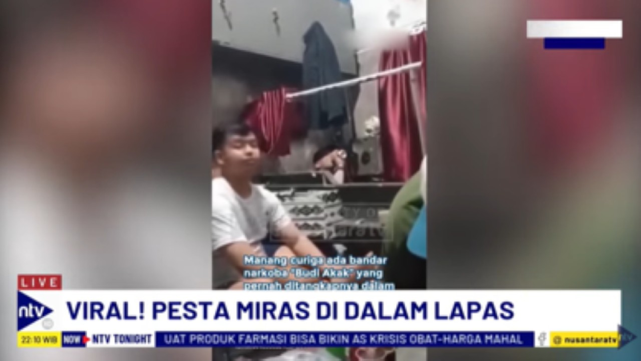 Belasan narapidana di Rutan Kelas 1 Sialang Bungkuk, Pekanbaru asyik pesta miras dan narkoba di dalam lapas