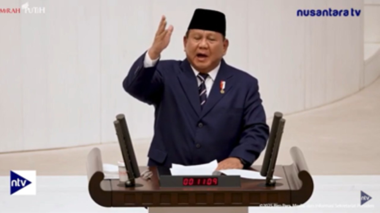 Presiden Prabowo Subianto berpidato di Parlemen Turki