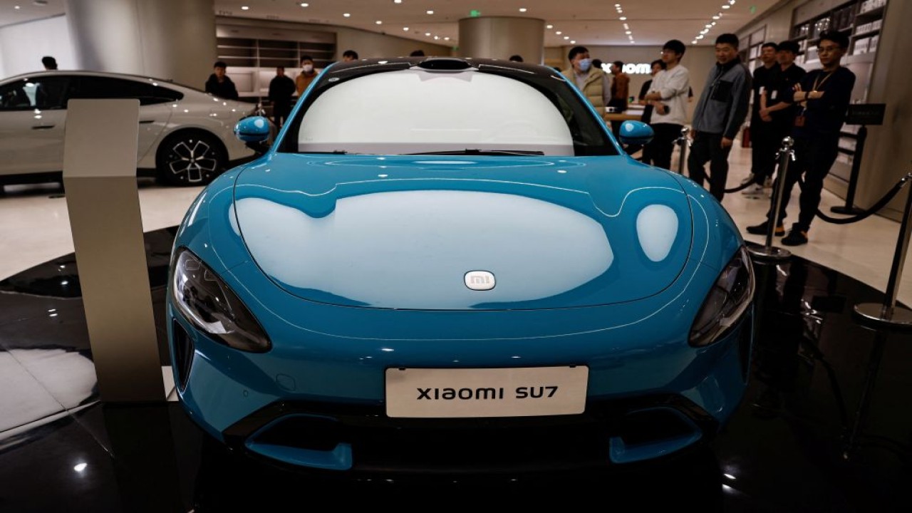 Mobil listrik Xiaomi SU7. (Foto: Reuters)