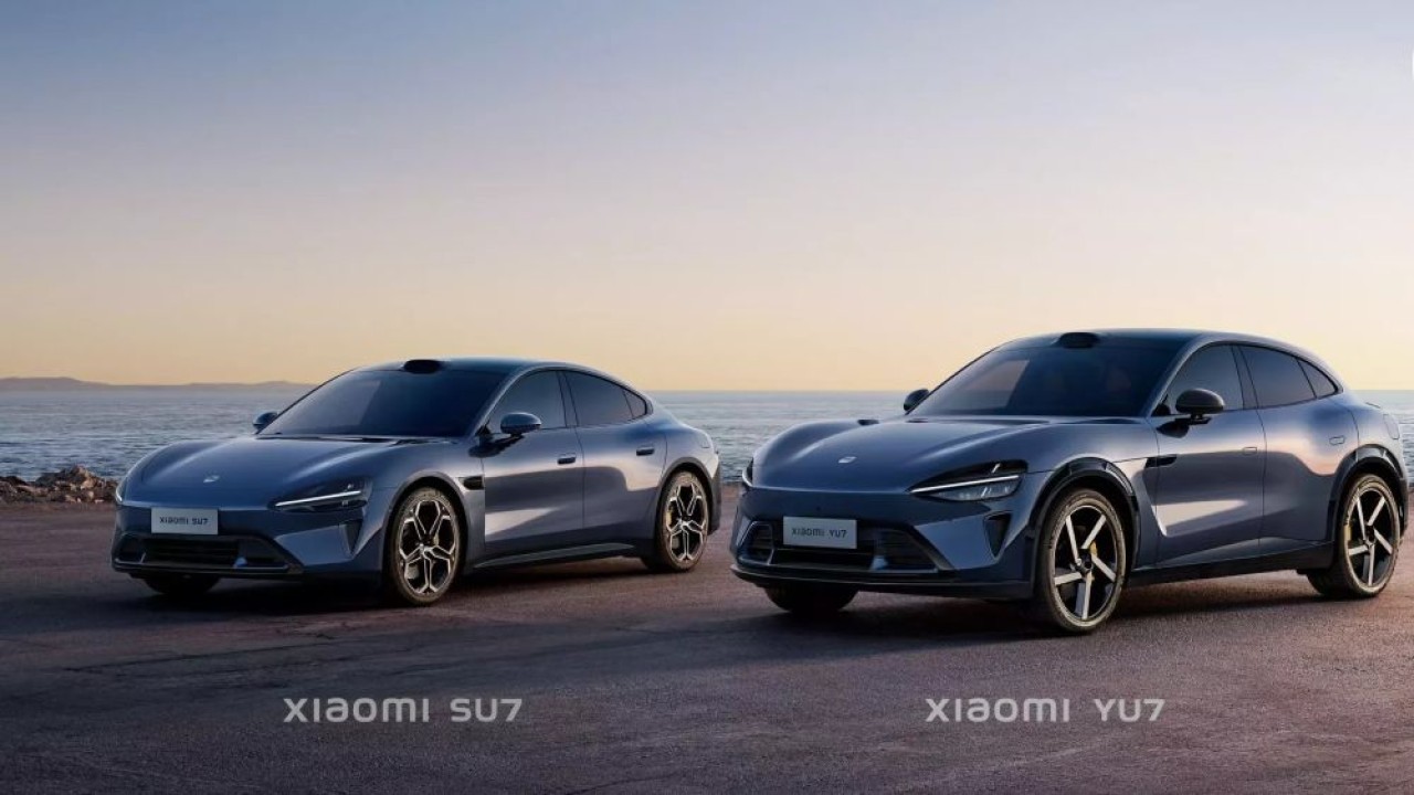 Mobil listrik Xiaomi SU7 dan YU7. (Foto: Istimewa via Carscoops)