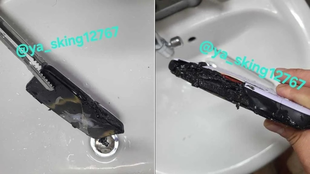 Samsung Galaxy S25+ mengalami ledakan baterai. (Foto: Istimewa via Gizmochina)