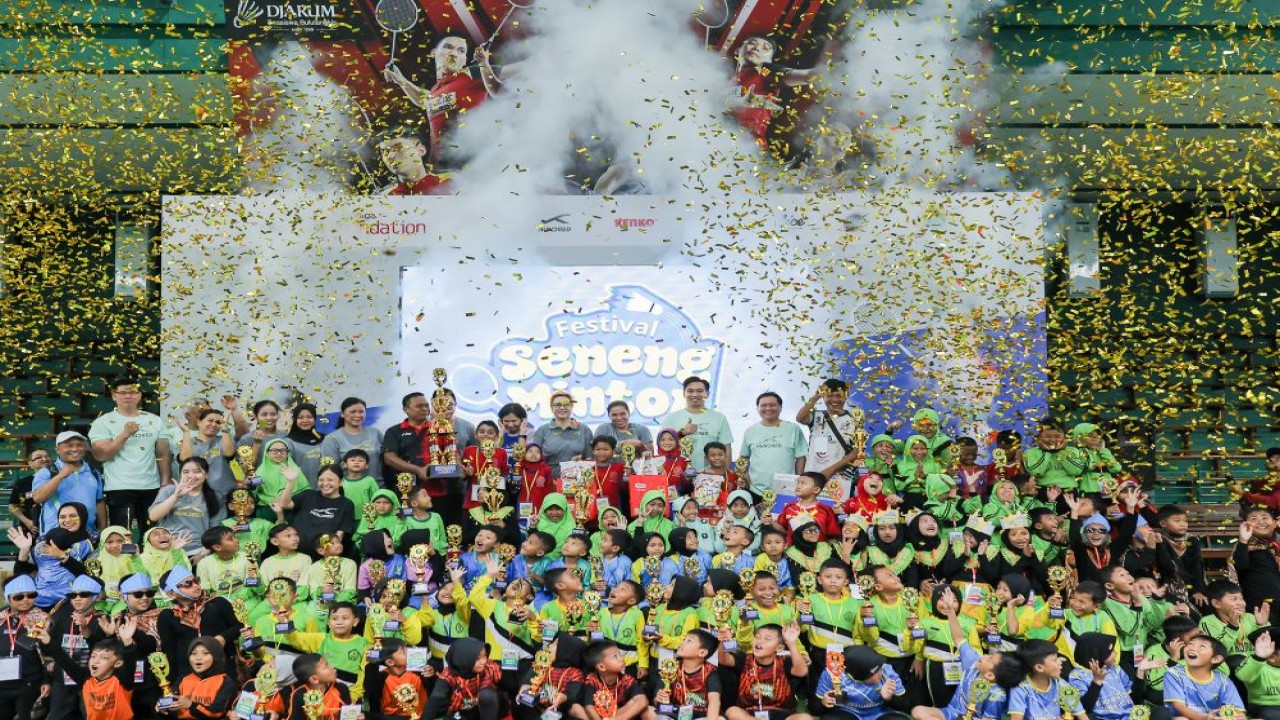 Para juara, runner-up, dan semifinalis Festival SenengMinton 2025 Seri 1/ist