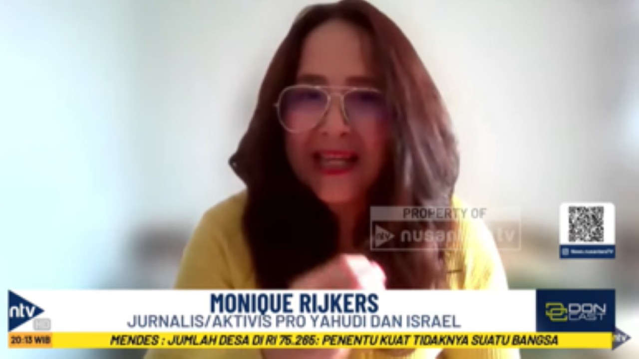Monique Rijkers, Jurnalis/Aktivis Pro Yahudi dan Israel dalam acara DonCast di Nusantara TV