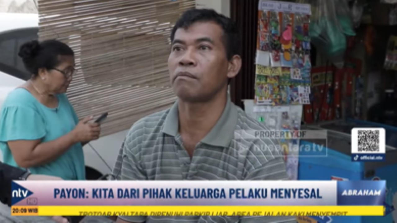 Payon Pasaribu kakak dari Wadison Pasaribu pelaku pembunuhan terhadap istrinya di Serang dalam wawancara eksklusif program "Abraham" di Nusantara TV