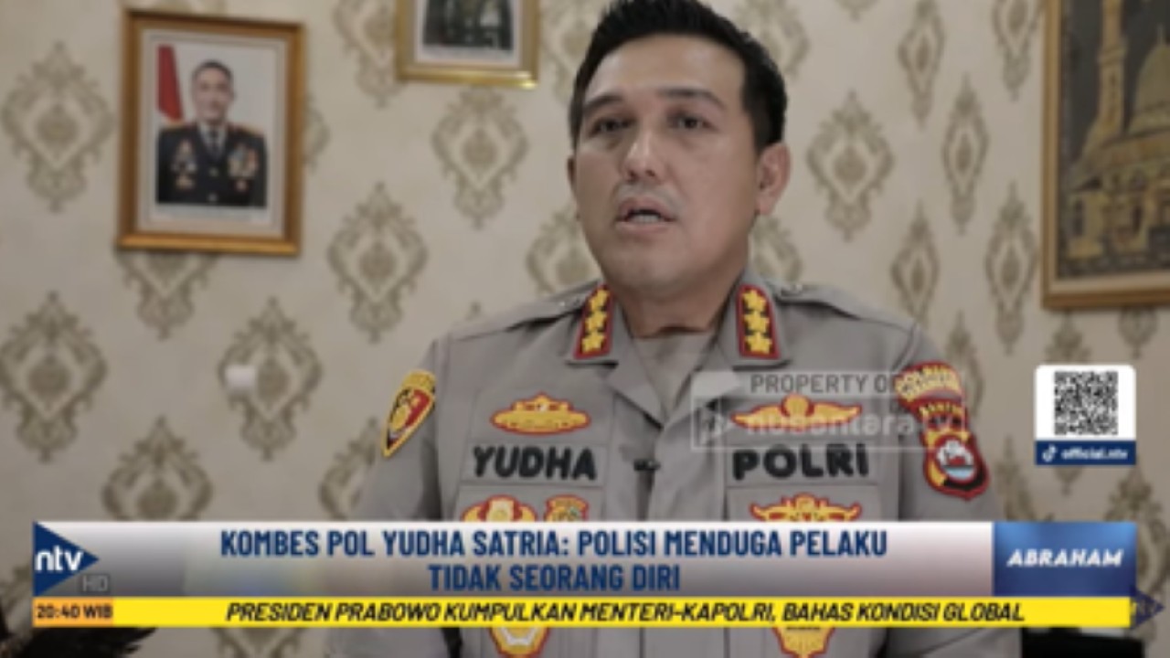 Kapolresta Serang Kota  Kombes Pol Yudha Satria saat diwawancara Nusantara TV dalam program "Abraham"