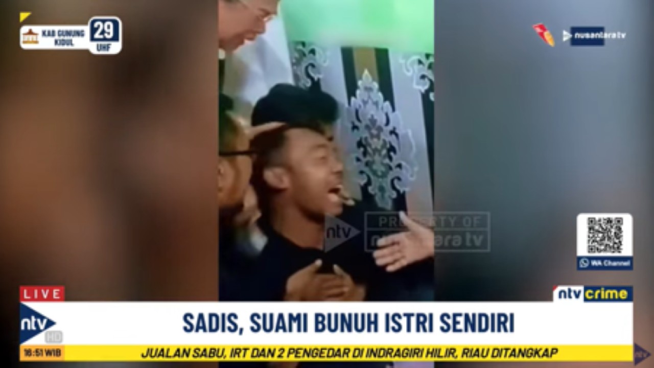 Wadison Pasaribu pelaku pembunuhan terhadap istrinya berakting meratapi kematian korban