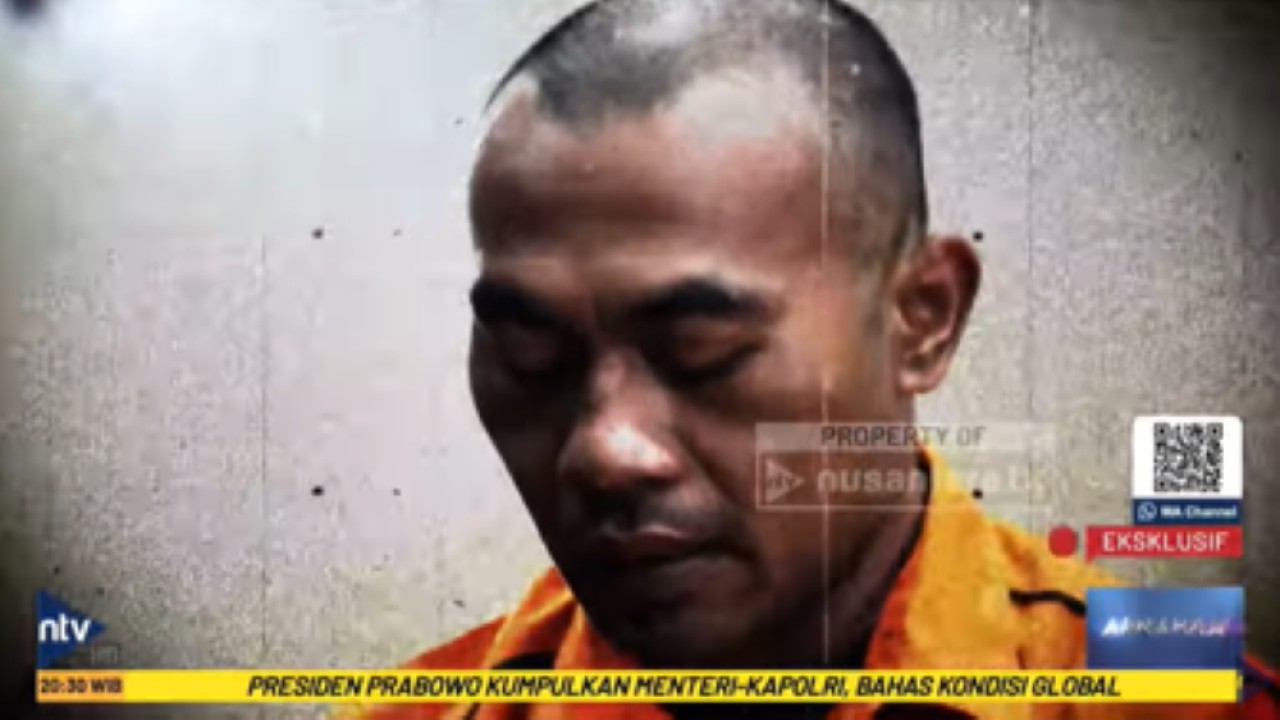 Wadison Pasaribu pelaku pembunuhan terhadap istrinya di Serang dalam wawancara eksklusif program "Abraham" di Nusantara TV