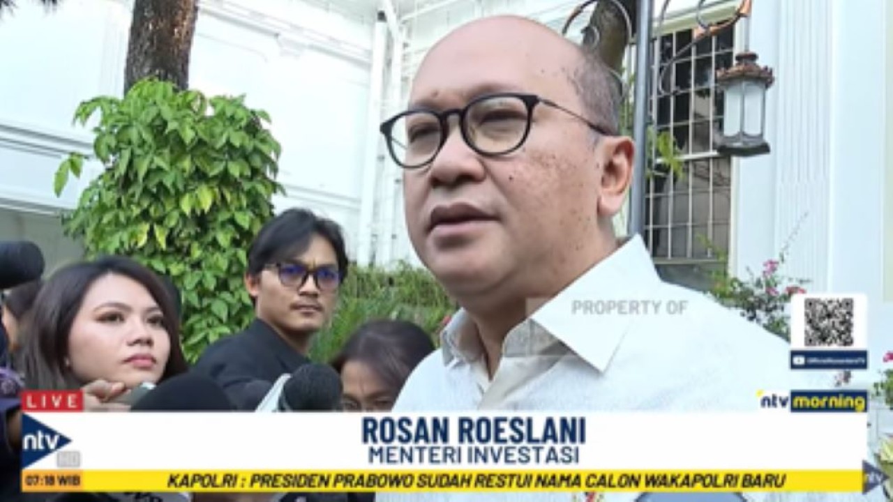 Menteri Investasi dan Hilirisasi/Kepala Badan Koordinasi Penanaman Modal (BKPM), Rosan Roeslani