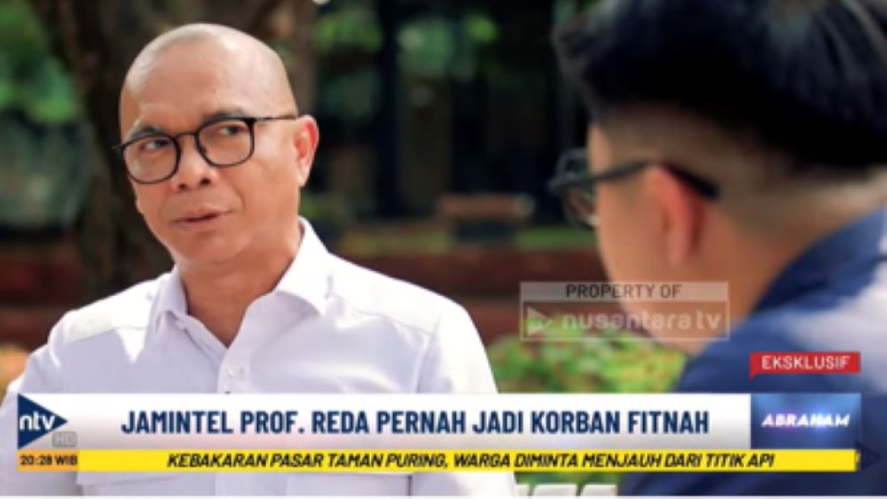 Jaksa Agung Muda Intelijen Kejaksaan Agung Reda Manthovani dalam program Abraham di Nusantara TV
