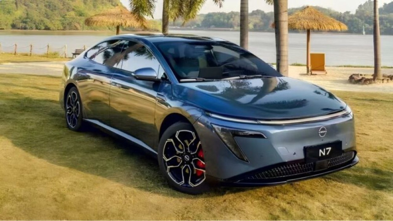 Sedan listrik Nissan N7. (Foto: Istimewa via CarNewsChina)