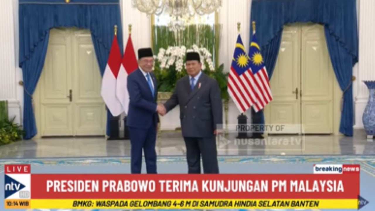 Presiden Prabowo Subianto bersama PM Malaysia Anwar Ibrahim
