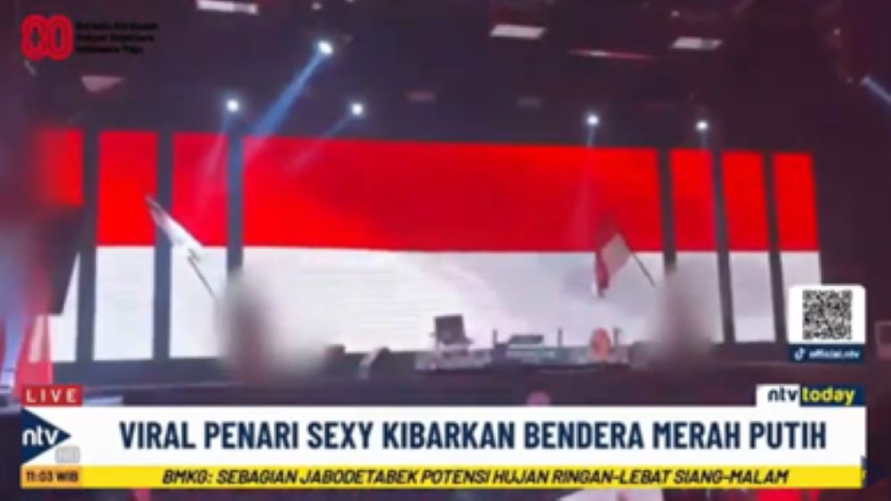 Pengibaran bendera Merah Putih dilakukan sejumlah penari berpakaian seksi di salah satu diskotik di Medan