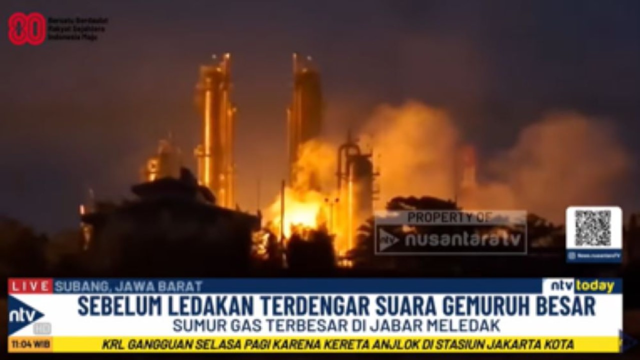 Ledakan terjadi di sumur gas Pertamina EP di Subang