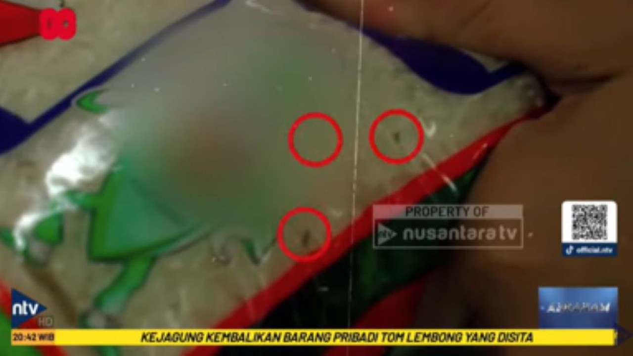 Temuan beras kategori premium berkutu